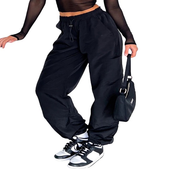 Parachute Pants Women Cargo Pants for Women Baggy Low Waist Jogger Relaxed Pants - Picture 2 of 12